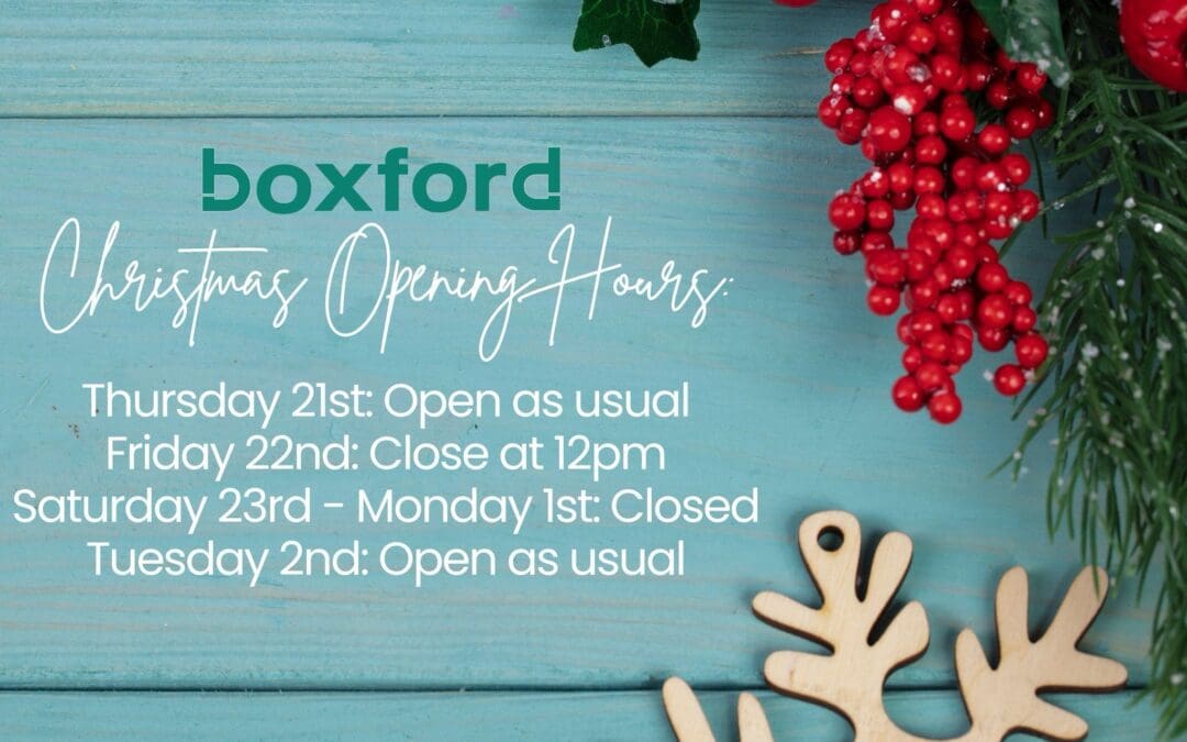 Merry Christmas and Happy New Year from all of the team at Boxford